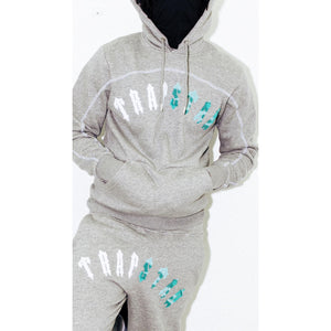 
                  
                    Trapstar Irongate Chenille Arch Hooded Tracksuit - Grey/ Sea Blue
                  
                