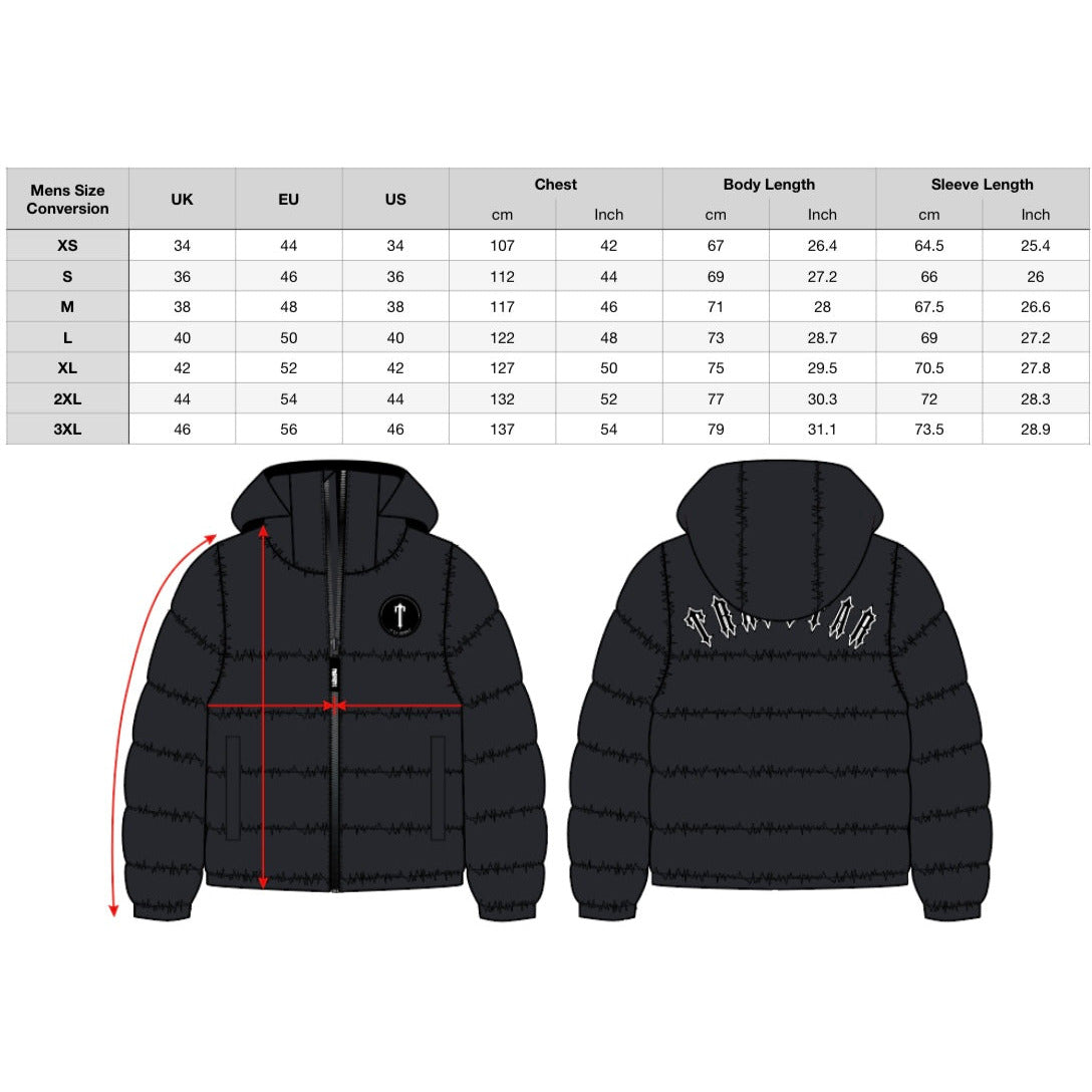 Trapstar Shiny Irongate Detachable Hooded Puffer Jacket – Ice Kickz