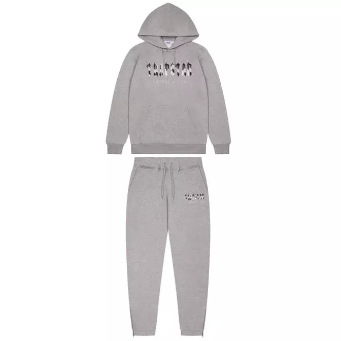 Trapstar Grey/White Camo Chenille Decoded Tracksuit Grey