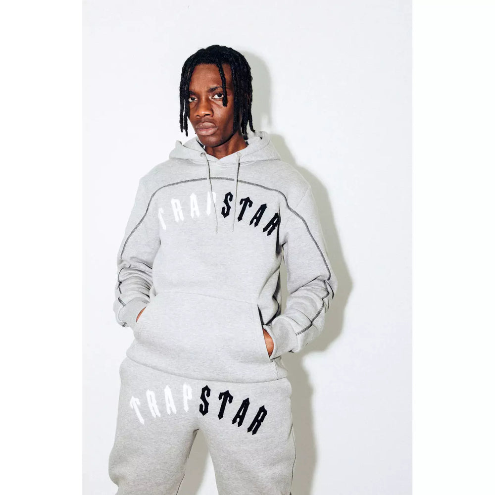 Trapstar Irongate Arch Chenille Hoodie Tracksuit - Grey Monochrome ...